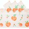 Sparkle and Bash Peach Theme Tablecloth - 54 x 108 Inch, 3-Pack Plastic Tablecovers - Disposable Covers for Peach Baby Shower & Birthday Party Decor